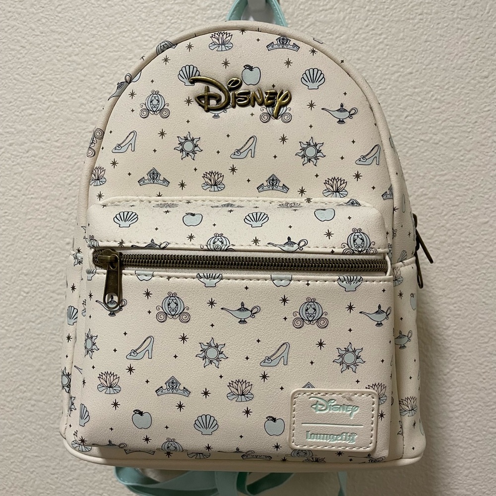 Disney Princess Icons Loungefly Mini Backpack with Adjustable Straps
